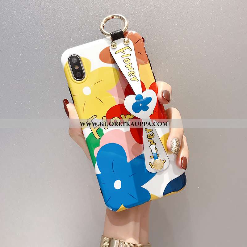 Kuori iPhone X, Kuoret iPhone X, Kotelo iPhone X Suojaus Luova Kukkia Tuki Punainen