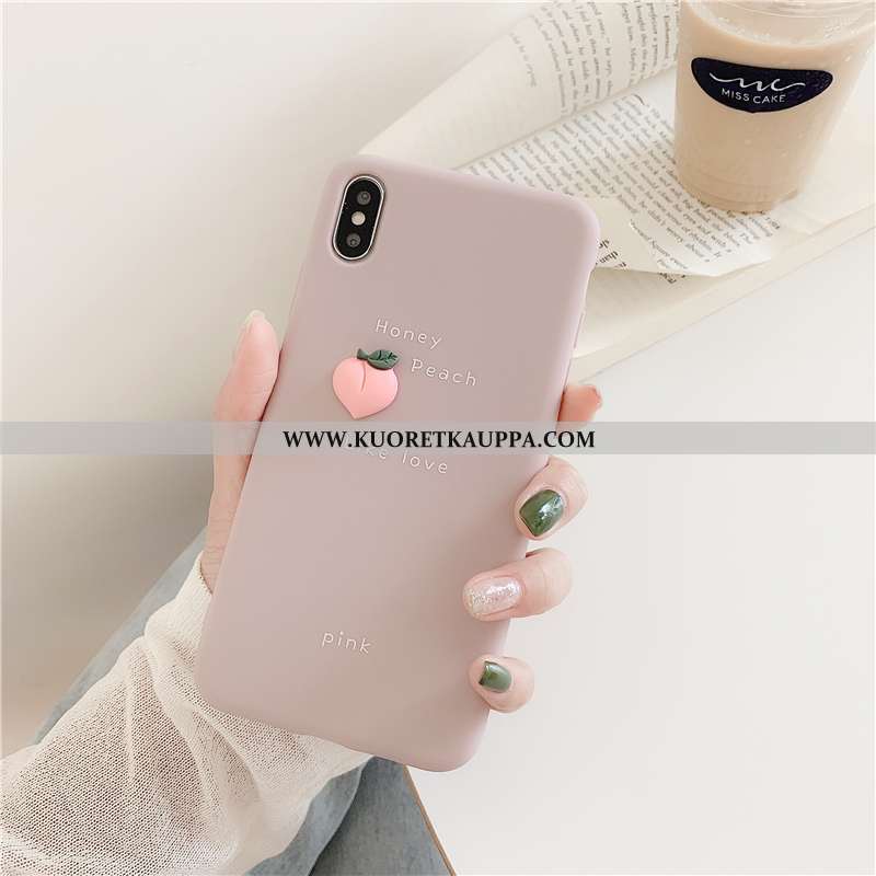 Kuori iPhone X, Kuoret iPhone X, Kotelo iPhone X Suojaus Luova Pehmeä Neste Lehmä Pinkki