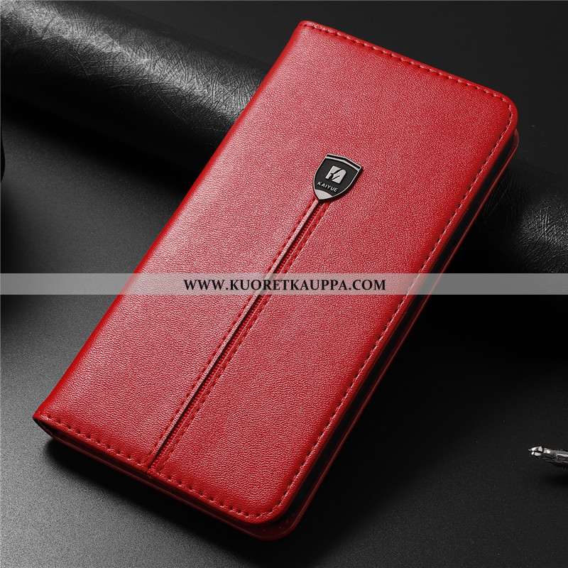 Kuori iPhone X, Kuoret iPhone X, Kotelo iPhone X Suojaus Nahkakuori Aito Nahka Uusi Punainen