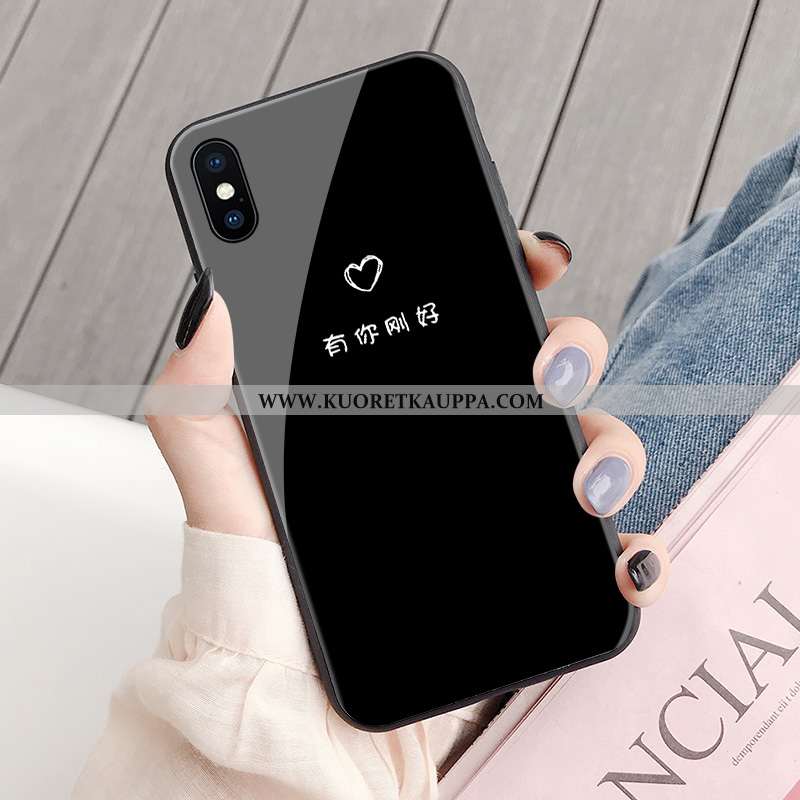 Kuori iPhone X, Kuoret iPhone X, Kotelo iPhone X Suojaus Persoonallisuus Yksinkertainen Luova Mustat