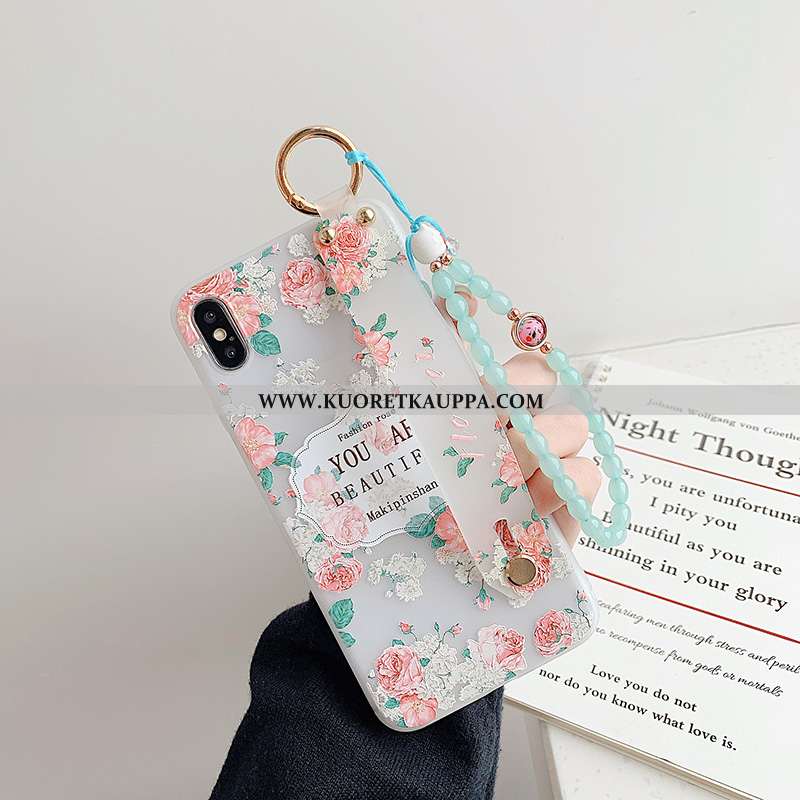 Kuori iPhone X, Kuoret iPhone X, Kotelo iPhone X Suojaus Ripustettavat Koristeet Pieni Pinkki Sinine