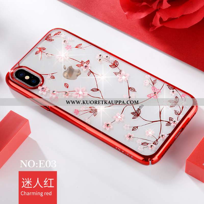 Kuori iPhone X, Kuoret iPhone X, Kotelo iPhone X Suojaus Strassi Ultra Läpinäkyvä Tila Mustat