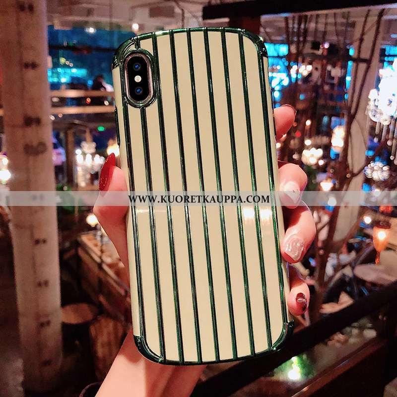 Kuori iPhone X, Kuoret iPhone X, Kotelo iPhone X Suuntaus Pehmeä Neste Vihreä Pinnoitus