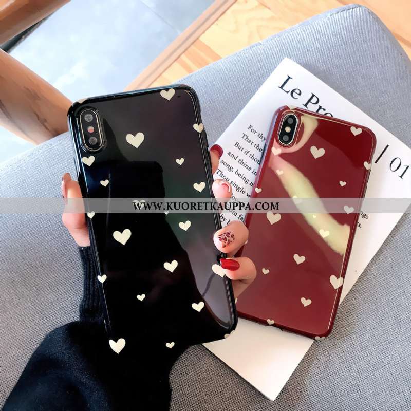 Kuori iPhone X, Kuoret iPhone X, Kotelo iPhone X Suuntaus Silikoni Murtumaton Net Red Mustat