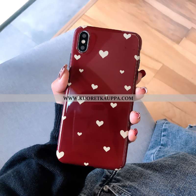 Kuori iPhone X, Kuoret iPhone X, Kotelo iPhone X Suuntaus Silikoni Murtumaton Net Red Mustat