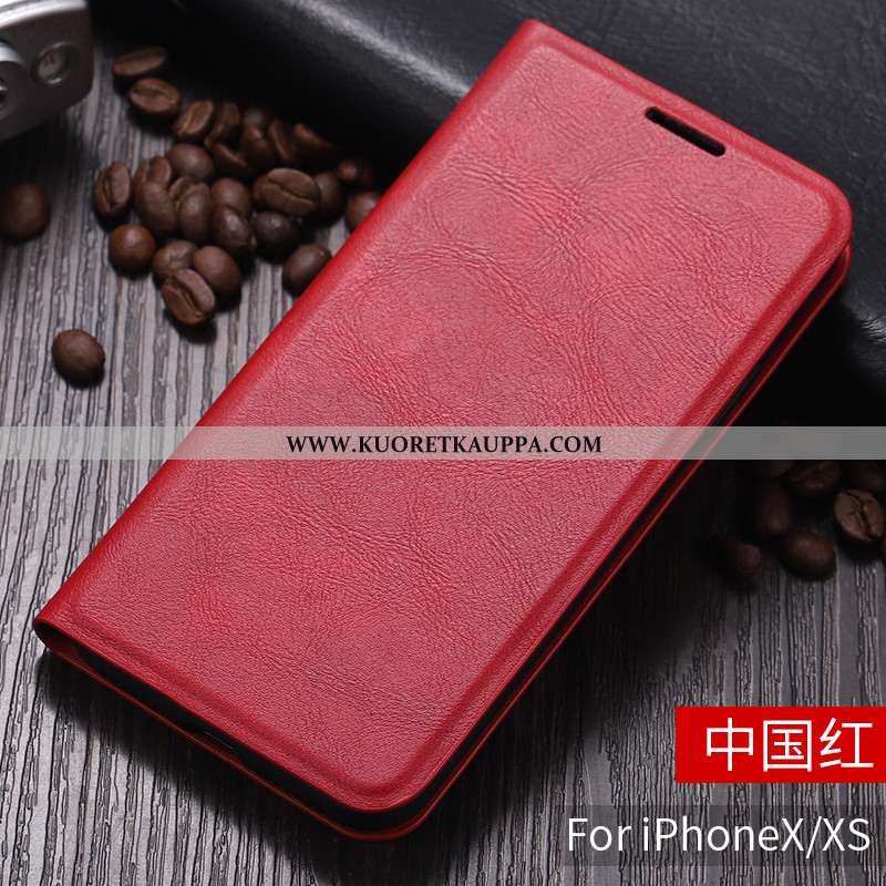 Kuori iPhone X, Kuoret iPhone X, Kotelo iPhone X Suuntaus Ultra Nahkakuori All Inclusive Ruskea