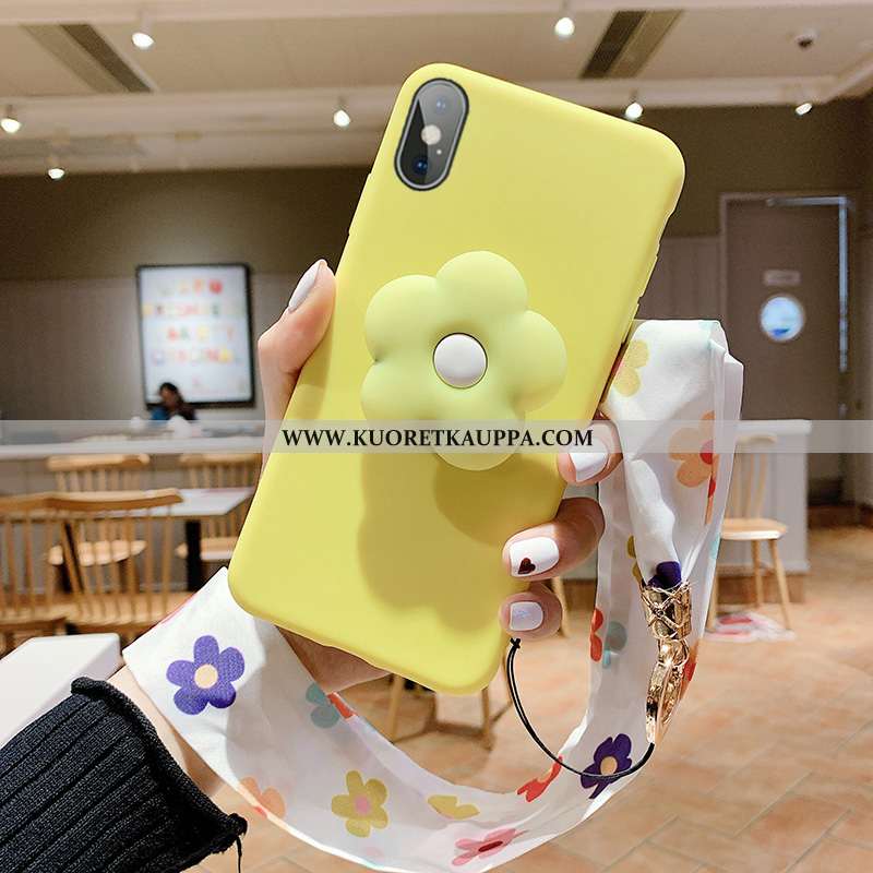 Kuori iPhone X, Kuoret iPhone X, Kotelo iPhone X Tila Suuntaus Rakastunut Tuki Net Red Keltaiset