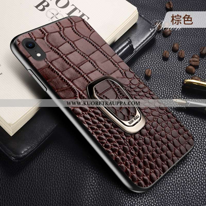 Kuori iPhone Xr, Kuoret iPhone Xr, Kotelo iPhone Xr Aito Nahka Nahka Auto All Inclusive Uusi Viininp