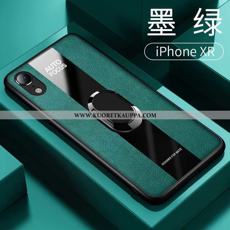 Kuori iPhone Xr, Kuoret iPhone Xr, Kotelo iPhone Xr Lasi Nahkakuori Punainen Auto Suuntaus