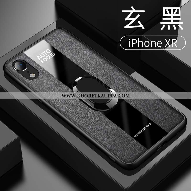 Kuori iPhone Xr, Kuoret iPhone Xr, Kotelo iPhone Xr Lasi Nahkakuori Punainen Auto Suuntaus
