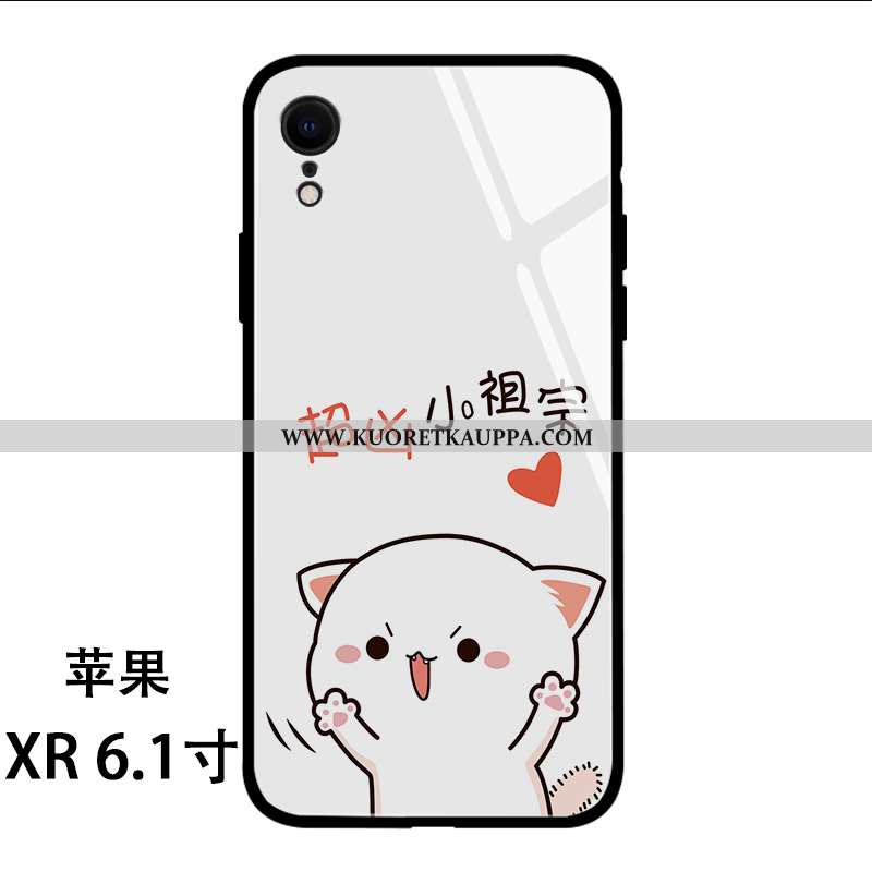 Kuori iPhone Xr, Kuoret iPhone Xr, Kotelo iPhone Xr Lasi Persoonallisuus Sarjakuva Luova Puhelimen V