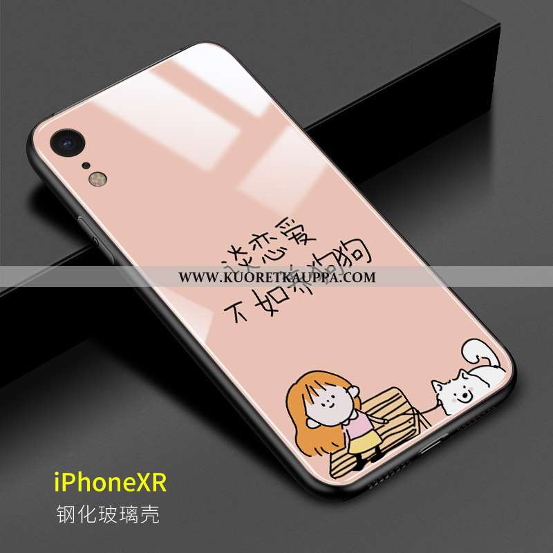 Kuori iPhone Xr, Kuoret iPhone Xr, Kotelo iPhone Xr Lasi Persoonallisuus Tummansininen Rakastunut Pu