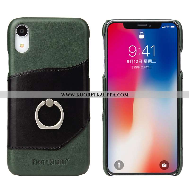 Kuori iPhone Xr, Kuoret iPhone Xr, Kotelo iPhone Xr Lisävarusteet Suojaus Kortti Punainen Nahkakuori