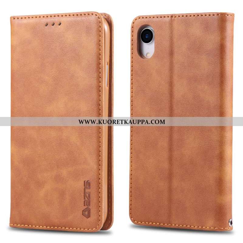 Kuori iPhone Xr, Kuoret iPhone Xr, Kotelo iPhone Xr Nahkakuori Pehmeä Neste All Inclusive Kortti Sim