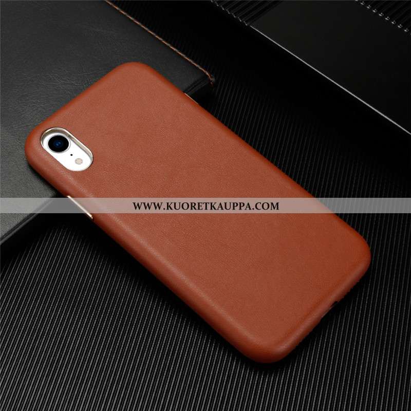 Kuori iPhone Xr, Kuoret iPhone Xr, Kotelo iPhone Xr Nahkakuori Persoonallisuus Aito Nahka Uusi Ruske