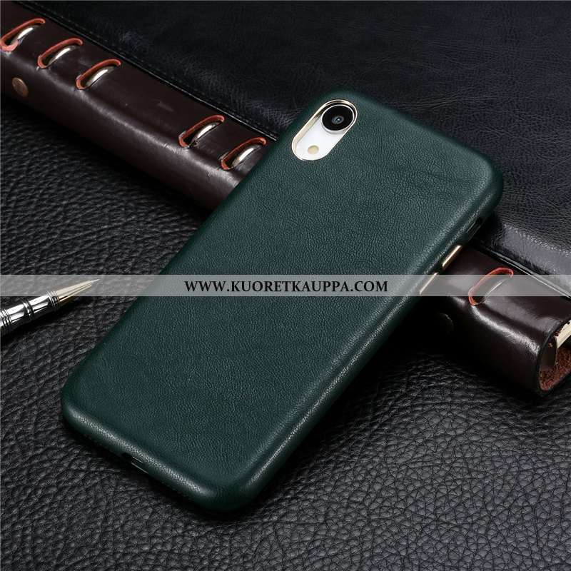 Kuori iPhone Xr, Kuoret iPhone Xr, Kotelo iPhone Xr Nahkakuori Persoonallisuus Aito Nahka Uusi Ruske