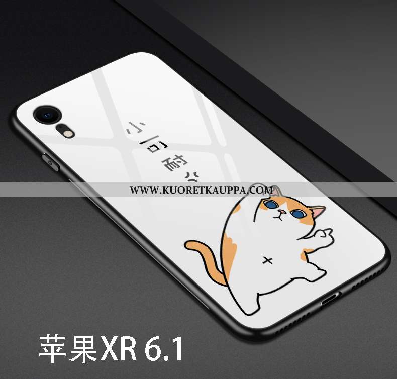 Kuori iPhone Xr, Kuoret iPhone Xr, Kotelo iPhone Xr Persoonallisuus Sarjakuva Ultra Lasi Uusi Valkoi