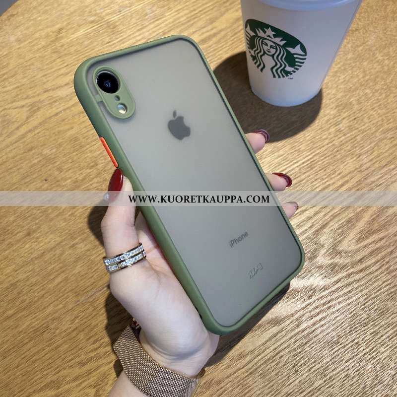 Kuori iPhone Xr, Kuoret iPhone Xr, Kotelo iPhone Xr Pesty Suede Suuntaus Läpinäkyvä Vaalean Mustat