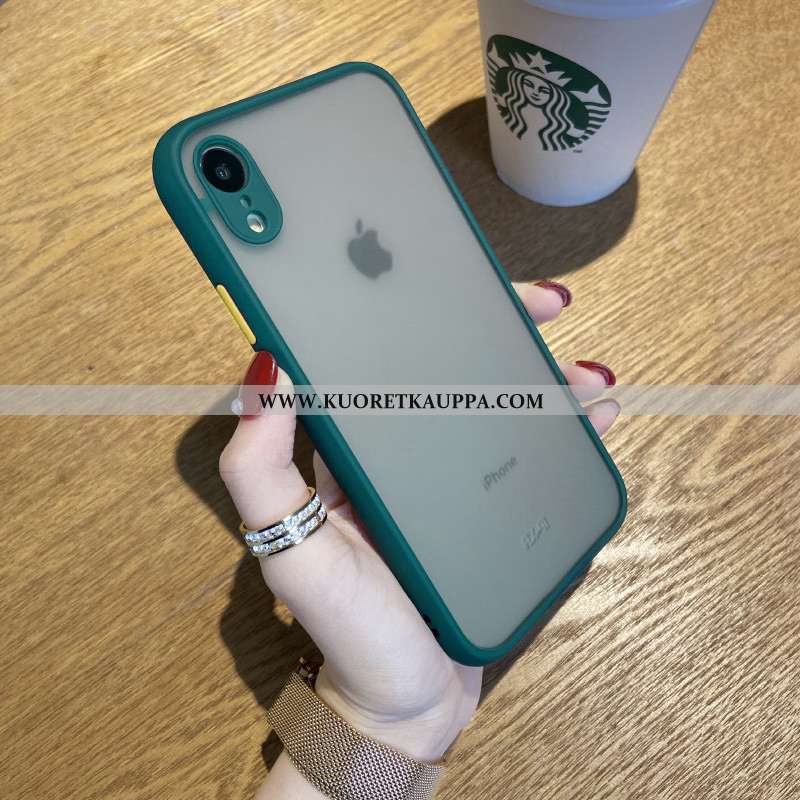 Kuori iPhone Xr, Kuoret iPhone Xr, Kotelo iPhone Xr Pesty Suede Suuntaus Läpinäkyvä Vaalean Mustat