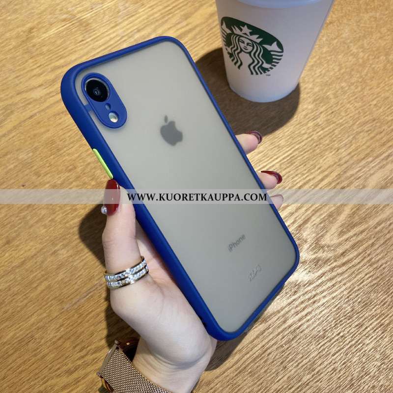 Kuori iPhone Xr, Kuoret iPhone Xr, Kotelo iPhone Xr Pesty Suede Suuntaus Läpinäkyvä Vaalean Mustat