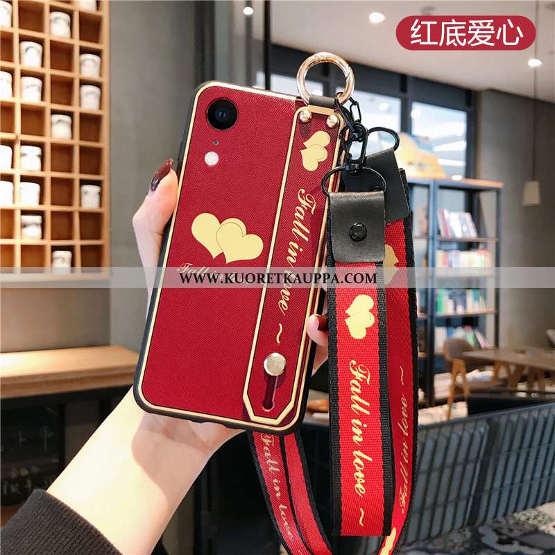 Kuori iPhone Xr, Kuoret iPhone Xr, Kotelo iPhone Xr Ripustettava Kaula Pehmeä Neste Vaalean Suojaus 