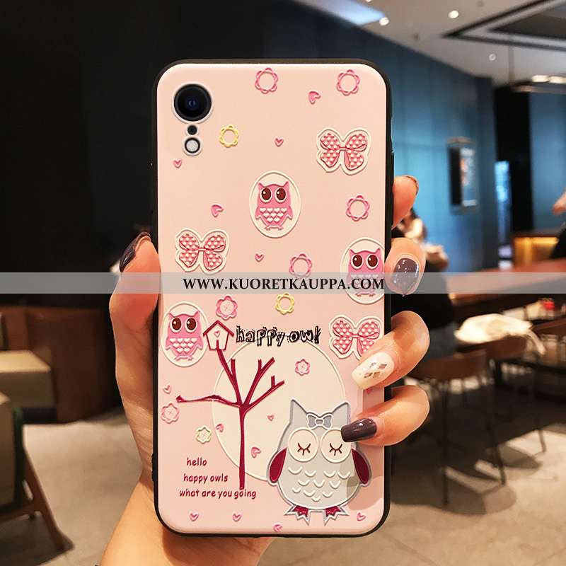 Kuori iPhone Xr, Kuoret iPhone Xr, Kotelo iPhone Xr Sarjakuva Ihana Murtumaton Pehmeä Neste Valkoine