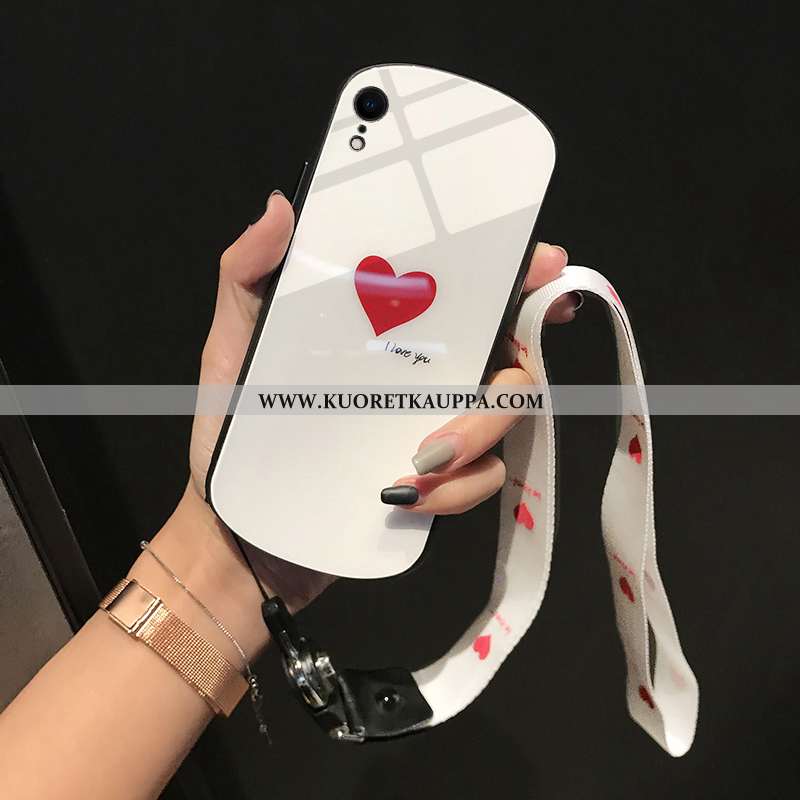 Kuori iPhone Xr, Kuoret iPhone Xr, Kotelo iPhone Xr Silikoni Lasi Punainen Puhelimen