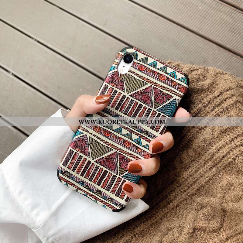 Kuori iPhone Xr, Kuoret iPhone Xr, Kotelo iPhone Xr Silikoni Persoonallisuus Murtumaton Punainen Puh