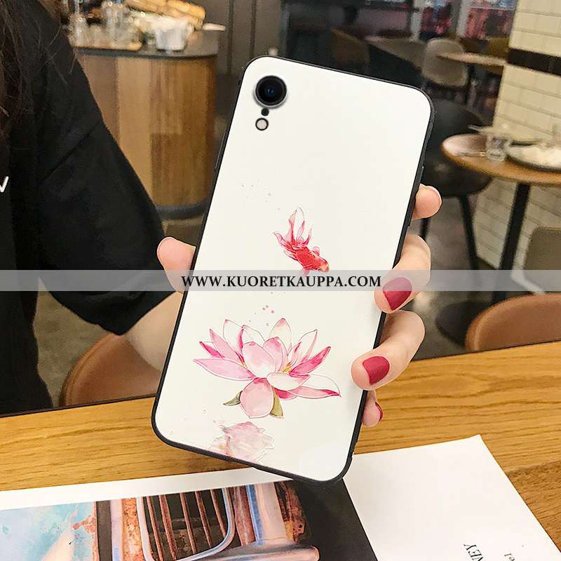 Kuori iPhone Xr, Kuoret iPhone Xr, Kotelo iPhone Xr Silikoni Pesty Suede Puhelimen Kohokuviointi Kii
