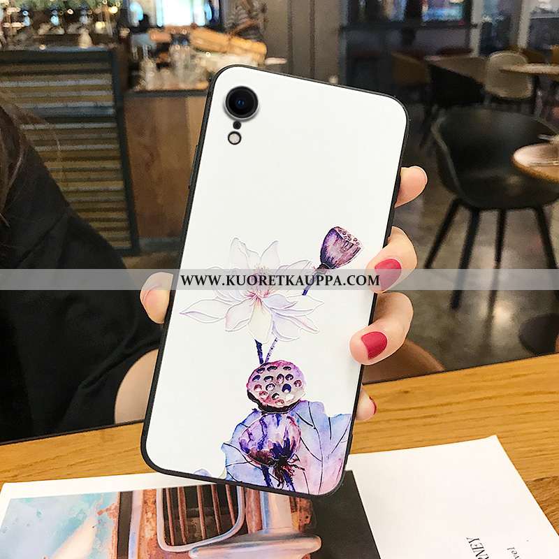 Kuori iPhone Xr, Kuoret iPhone Xr, Kotelo iPhone Xr Silikoni Pesty Suede Puhelimen Kohokuviointi Kii