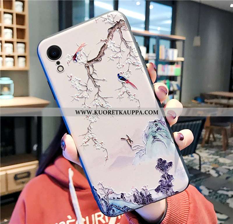 Kuori iPhone Xr, Kuoret iPhone Xr, Kotelo iPhone Xr Silikoni Pesty Suede Puhelimen Rakastunut Kiinal