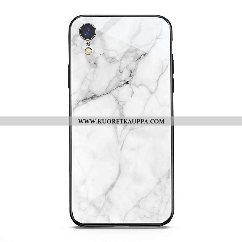 Kuori iPhone Xr, Kuoret iPhone Xr, Kotelo iPhone Xr Suojaus Lasi All Inclusive Net Red Valkoinen