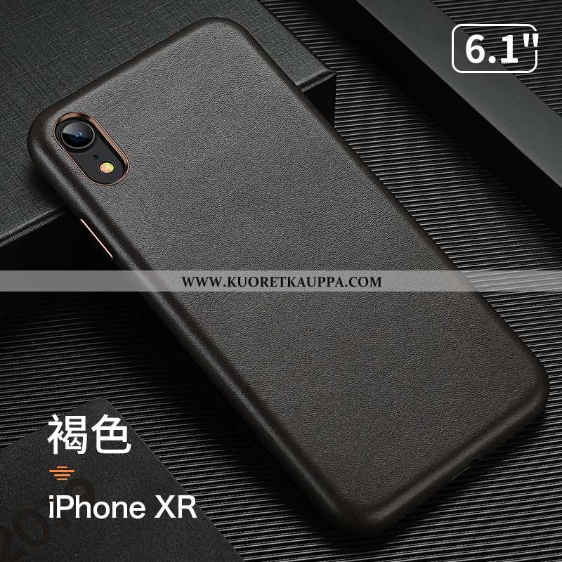 Kuori iPhone Xr, Kuoret iPhone Xr, Kotelo iPhone Xr Suojaus Nahkakuori Liiketoiminta Valo Beige