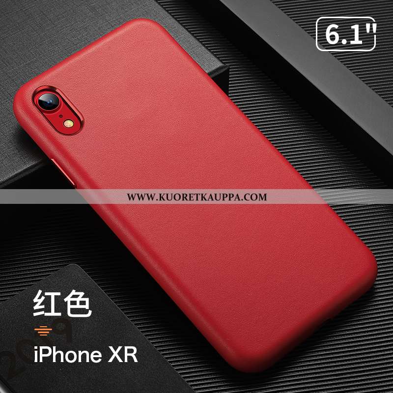 Kuori iPhone Xr, Kuoret iPhone Xr, Kotelo iPhone Xr Suojaus Nahkakuori Liiketoiminta Valo Beige