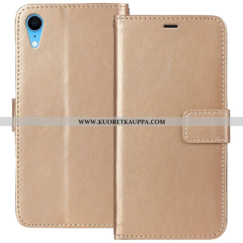 Kuori iPhone Xr, Kuoret iPhone Xr, Kotelo iPhone Xr Suojaus Nahkakuori Puhelimen Murtumaton Ruskea
