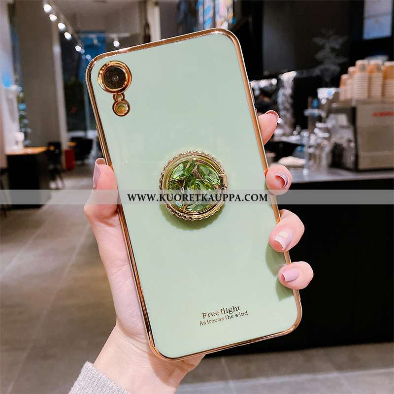 Kuori iPhone Xr, Kuoret iPhone Xr, Kotelo iPhone Xr Suuntaus Pehmeä Neste Vihreä Lehmä Sininen