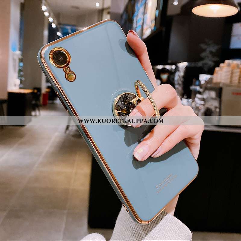 Kuori iPhone Xr, Kuoret iPhone Xr, Kotelo iPhone Xr Suuntaus Pehmeä Neste Vihreä Lehmä Sininen