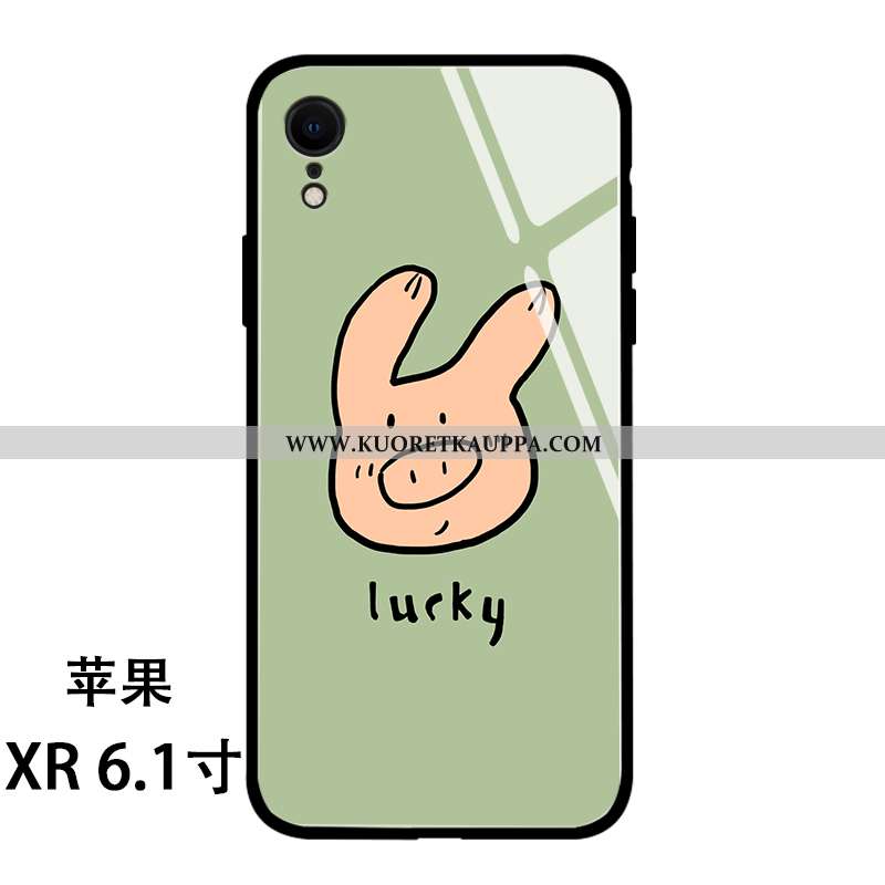 Kuori iPhone Xr, Kuoret iPhone Xr, Kotelo iPhone Xr Suuntaus Silikoni Puhelimen Persoonallisuus Vihr