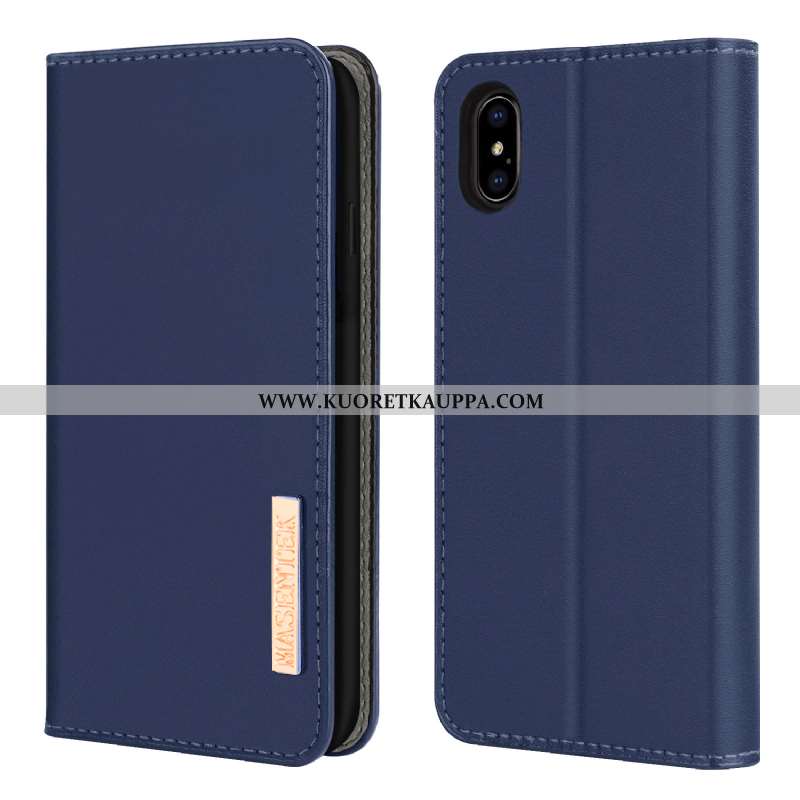 Kuori iPhone Xs, Kuoret iPhone Xs, Kotelo iPhone Xs Aito Nahka Nahka Musta Suojauskuori Mustat