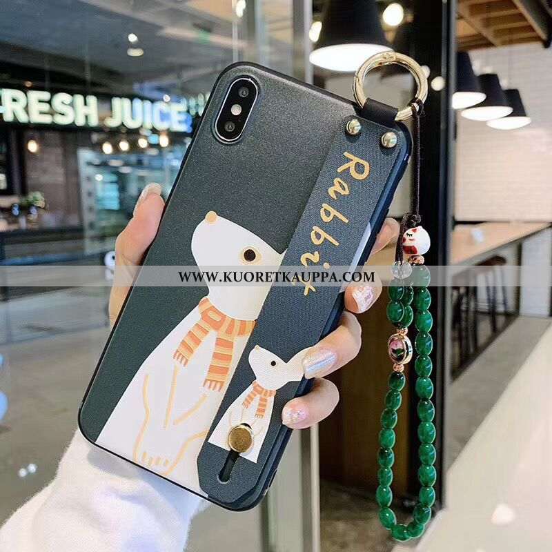 Kuori iPhone Xs, Kuoret iPhone Xs, Kotelo iPhone Xs Ihana Pehmeä Neste Tuki Rakastunut Suojaus Vihre