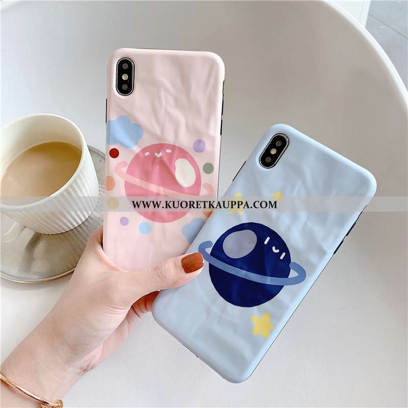 Kuori iPhone Xs, Kuoret iPhone Xs, Kotelo iPhone Xs Kukkakuvio Suojaus Luova Taittaa Murtumaton Pink