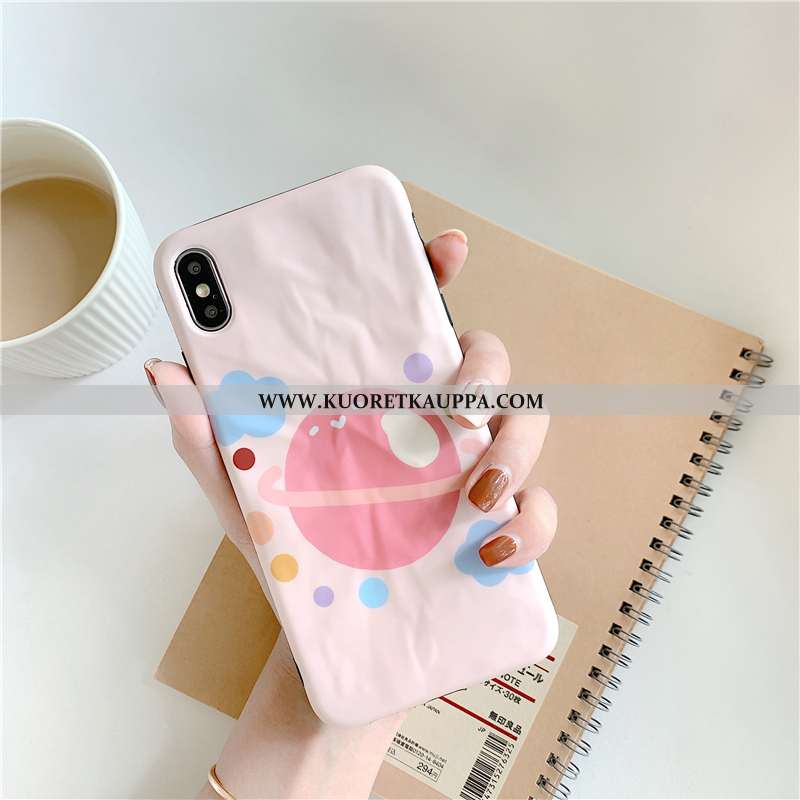 Kuori iPhone Xs, Kuoret iPhone Xs, Kotelo iPhone Xs Kukkakuvio Suojaus Luova Taittaa Murtumaton Pink