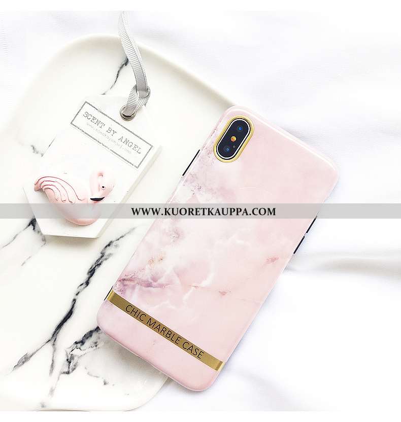 Kuori iPhone Xs, Kuoret iPhone Xs, Kotelo iPhone Xs Kukkakuvio Suuntaus Vaalean Mustat