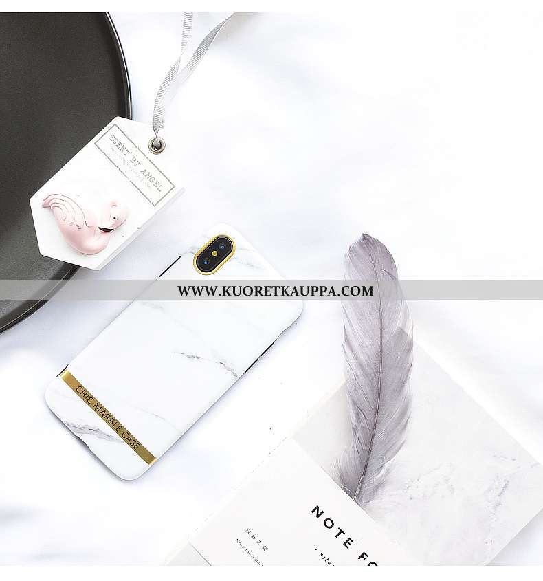 Kuori iPhone Xs, Kuoret iPhone Xs, Kotelo iPhone Xs Kukkakuvio Suuntaus Vaalean Mustat