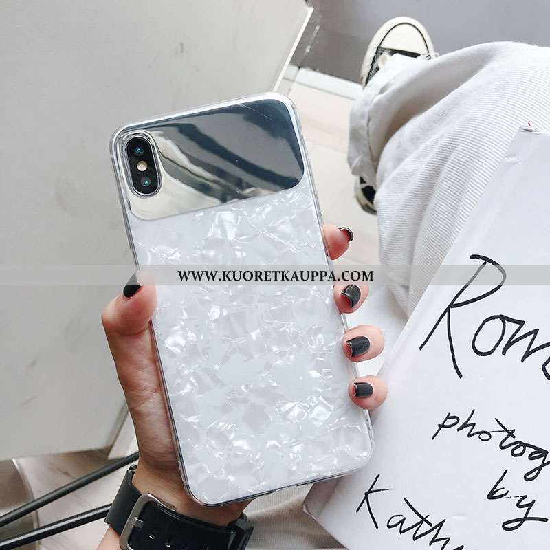 Kuori iPhone Xs, Kuoret iPhone Xs, Kotelo iPhone Xs Kukkakuvio Valkoinen Puhelimen