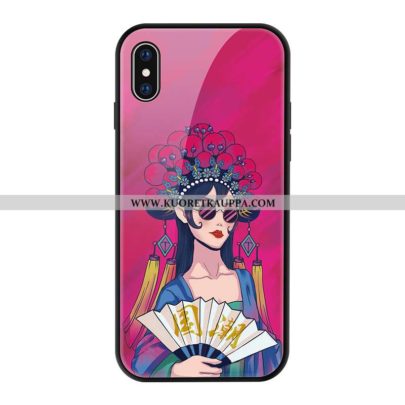 Kuori iPhone Xs, Kuoret iPhone Xs, Kotelo iPhone Xs Lasi Persoonallisuus Rakastunut Ylellisyys Luova