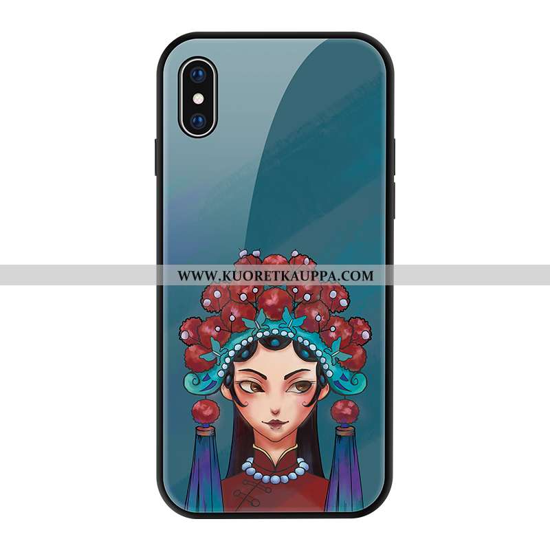 Kuori iPhone Xs, Kuoret iPhone Xs, Kotelo iPhone Xs Lasi Persoonallisuus Rakastunut Ylellisyys Luova