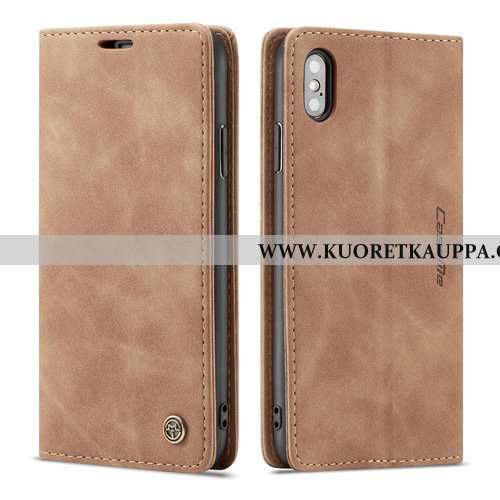 Kuori iPhone Xs, Kuoret iPhone Xs, Kotelo iPhone Xs Nahkakuori Luova Puhelimen Suojaus Mustat