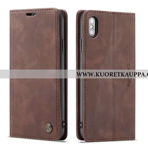 Kuori iPhone Xs, Kuoret iPhone Xs, Kotelo iPhone Xs Nahkakuori Luova Puhelimen Suojaus Mustat