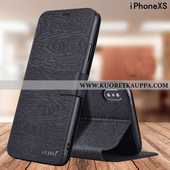 Kuori iPhone Xs, Kuoret iPhone Xs, Kotelo iPhone Xs Nahkakuori Pehmeä Neste Suojaus All Inclusive Pu